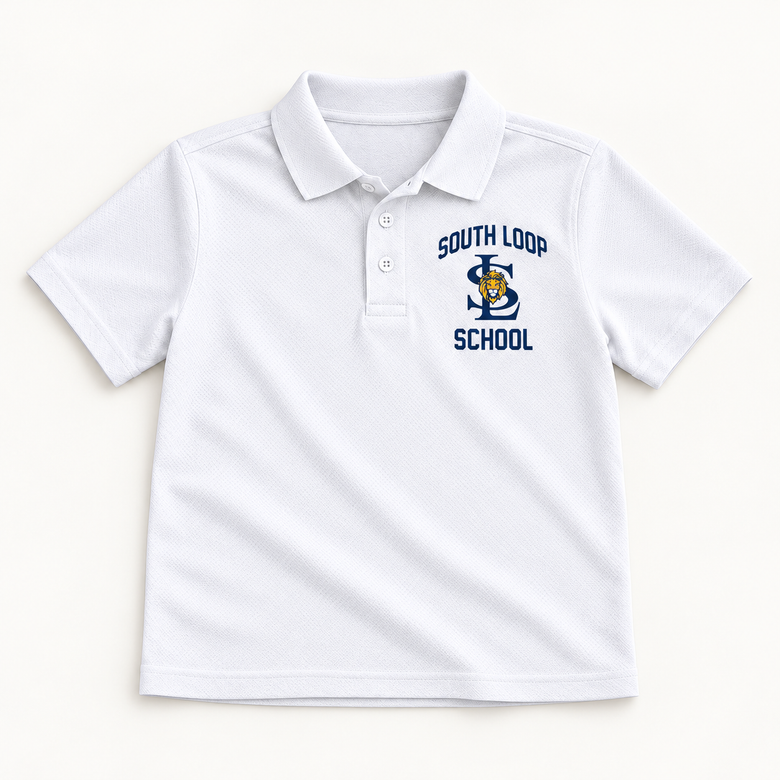South Loop Short-Sleeve Polo — Youth — front flat-lay view