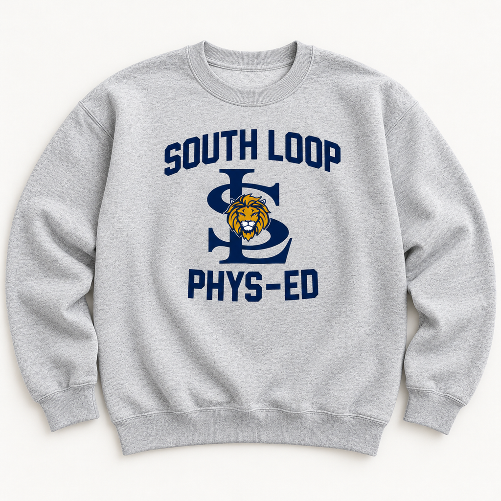 South Loop PE Crewneck — Adult — front flat-lay view