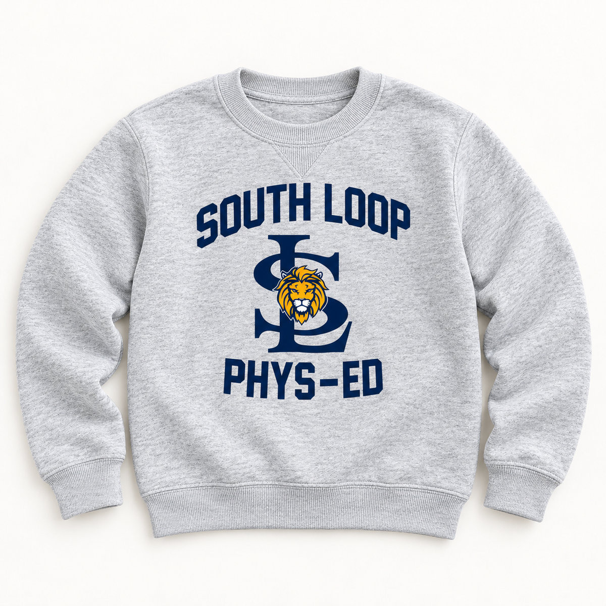 South Loop PE Crewneck — Youth — front flat-lay view
