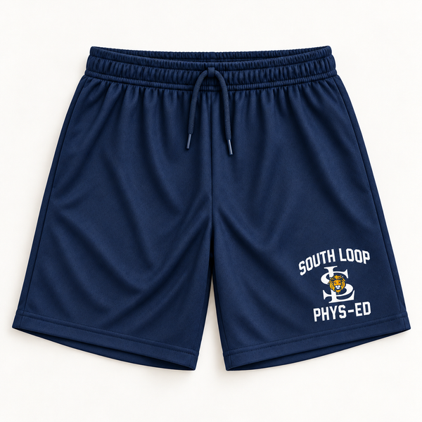 South Loop PE Shorts — Adult — front flat-lay view