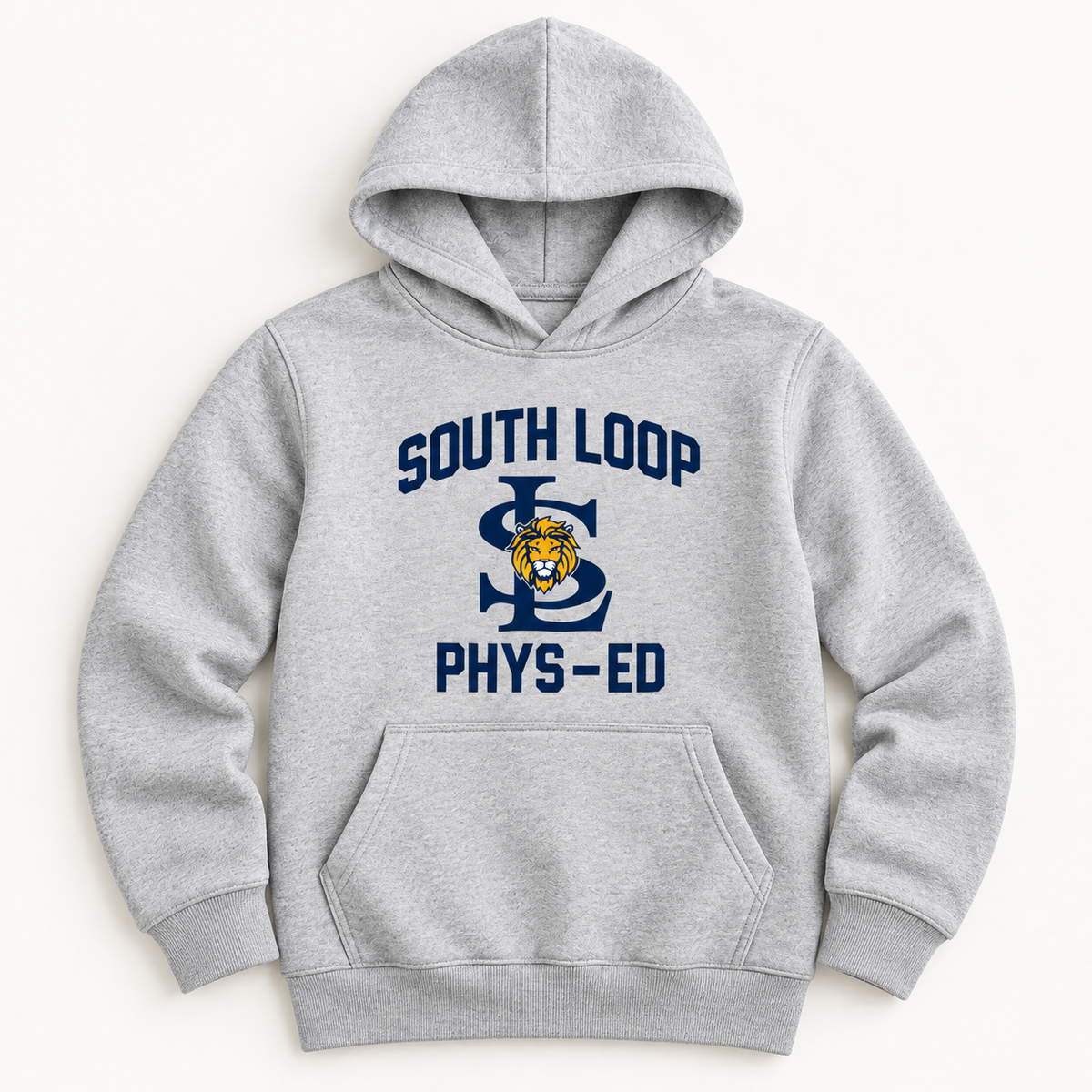 South Loop PE Hoodie — Youth — front flat-lay view