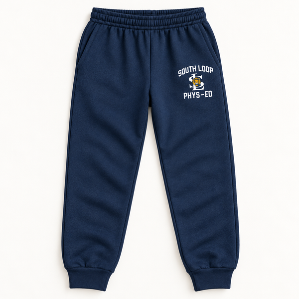South Loop PE Joggers — Youth — front flat-lay view