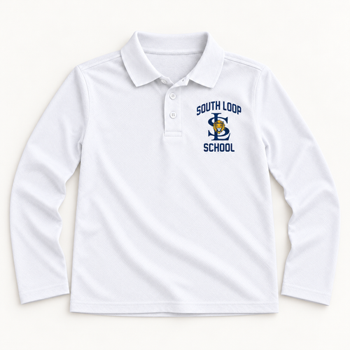 South Loop Long-Sleeve Polo — Youth — front flat-lay view