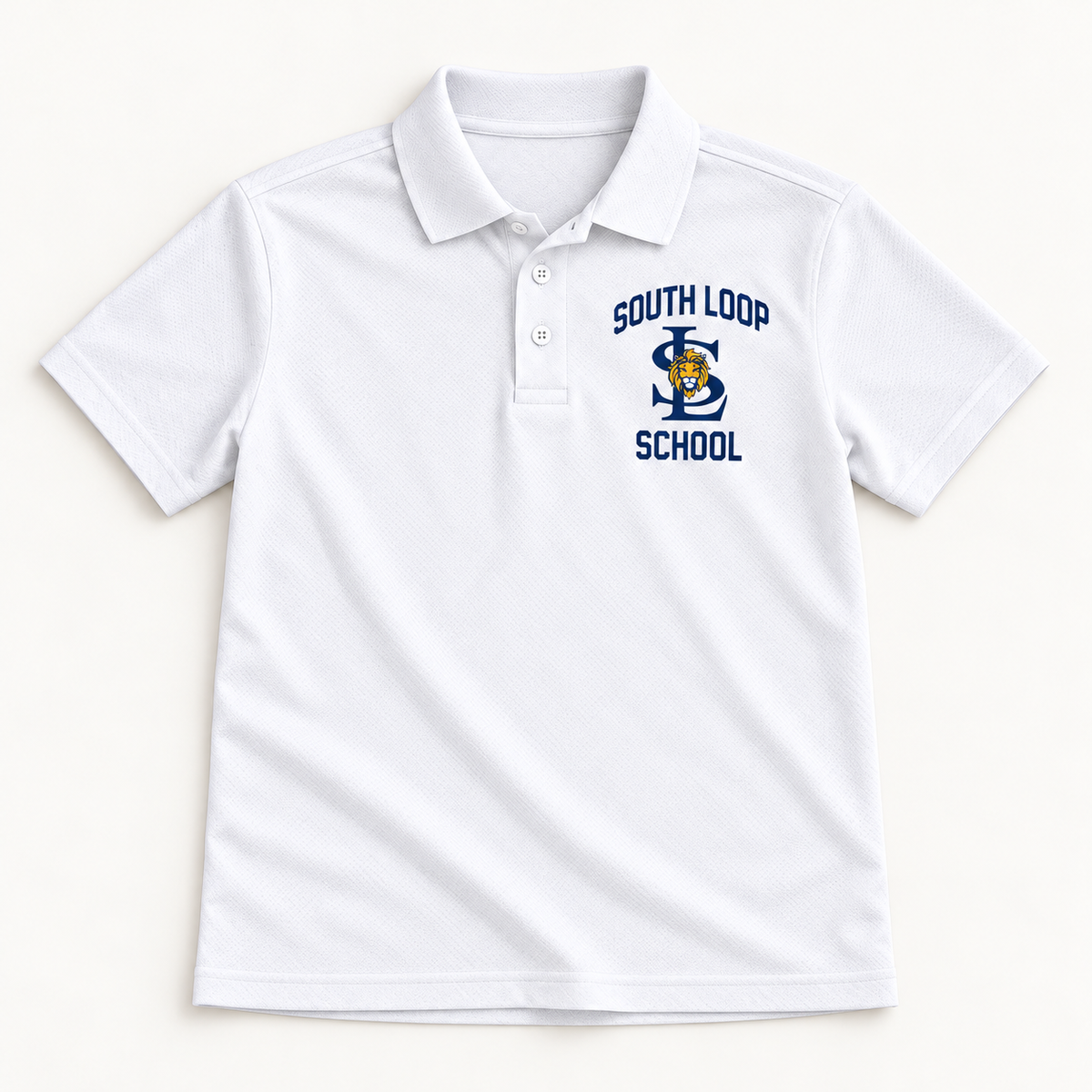 South Loop Short-Sleeve Polo — Adult — front flat-lay view